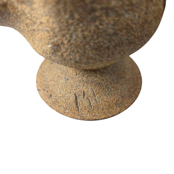 Ugly Face Pottery Mug Handmade Hand Sculpted Folk Art Coffee Cup Tea Funny Vtg - Picture 4 of 7